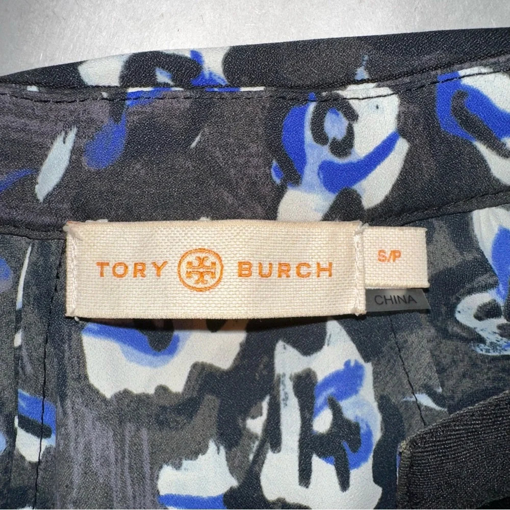 Tory‎ Burch Puff Sleeve Handkerchief Floral Tunic Asymmetric Midi Dress Small